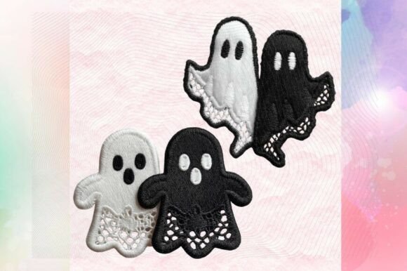 A Designer's Take on the Ghost Clipart Embroidery Patch