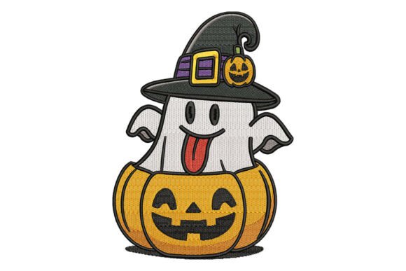 A Professional Review: Funny Ghost in Pumpkin Embroidery