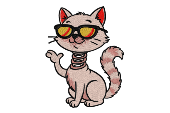 Evaluating the Cool Cat Embroidery Design for Small Business Merch