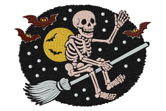Flying Skeleton Halloween Embroidery: A Designer’s Review