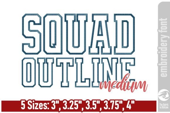 Squad Outline Embroidery Font Review for Small Business Merch